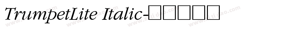TrumpetLite Italic字体转换